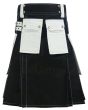 Black & White Hybrid Utility Working Kilt