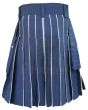 Blue Modern Utility Kilt Back