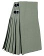 Blue Weathered Plain Tartan Kilt
