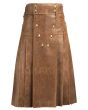 Brown Leather Premium Utility Kilt 