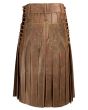 Brown Leather Premium Utility Kilt Back