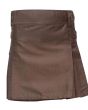 Chocolate Brown Back Pocket Utility Kilt 
