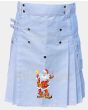 Christmas White Santa With Gifting Bell Utility Kilt