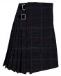 Clunie Charcoal Modern Tartan Kilt 