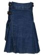 Dark Blue Denim Kilt