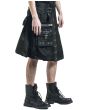 Deluxe Black Fashion Kilt for Mens