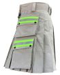Grey Firefighter Utility Kilt Side