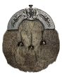 Grey Rabbit Fur Sporran 
