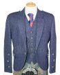 Lomond Blue Tweed Kilt Jacket and Waistcoat