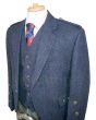 Lomond Blue Tweed Kilt Jacket and Waistcoat Side