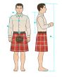 Lomond Blue Tweed Kilt Jacket and Waistcoat Sizechart