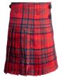 Matheson Red Modern Tartan Kilt Back