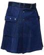 Men Blue Denim Kilt 