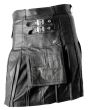 Mens Buckled Style Leather Kilt 