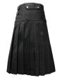 Modern Leather Kilt With White Trim