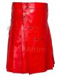 Modern Red Leather Kilt