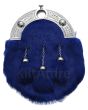 Navy Blue Rabbit Fur Sporran 