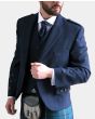 Navy Blue Tweed Kilt Jacket With Waistcoat