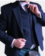 Navy Blue Tweed Kilt Jacket With Waistcoat
