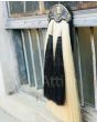 New Embossed White Horse Hair Sporran Side