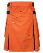 Orange Deluxe Utility Hybrid Kilt Side