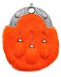 Orange Rabbit Fur Sporran 