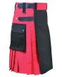 Pink Black Hybrid Utility Kilt Side