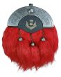 Red Synthetic Fur Sporran 
