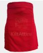 Solid Red Modern Tartan Kilt Front