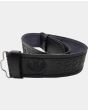 Thistle Embossed Black Leather Kilt Belt