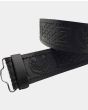 Thistle Embossed Black Leather Kilt Belt