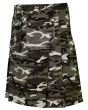 Two Front Pocket Camouflage Utility Kilt Side
