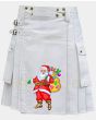 White Plain Santa Christmas Kilt