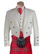 White Prince Charlie Jacket with 5-Button Waistcoat Set