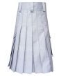 White Utility Kilt Back