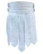 White Warrior Leather Kilt