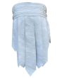 White Warrior Leather Kilt Back
