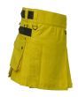 Women Yellow Color Utility Kilt