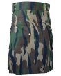 Woodland Camouflage Kilt Front
