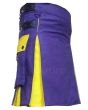 Yellow and Blue Hybrid Utility Kilt Side
